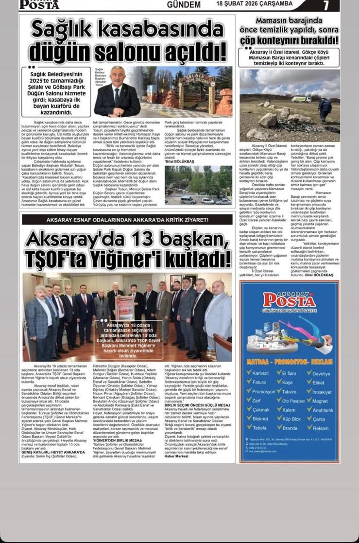 BASINDA BELEDİYEMİZ